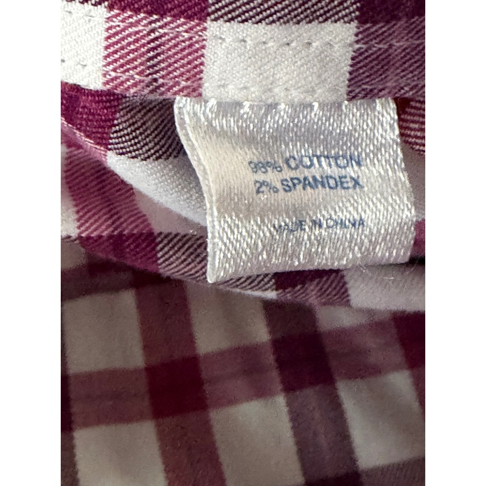 Southern Tide Mens Classic Fit Gingham Button Down Shirt Burgundy White Large - Picture 5 of 10